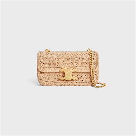 celine raffia claude|claude shoulder bag raffia effect.